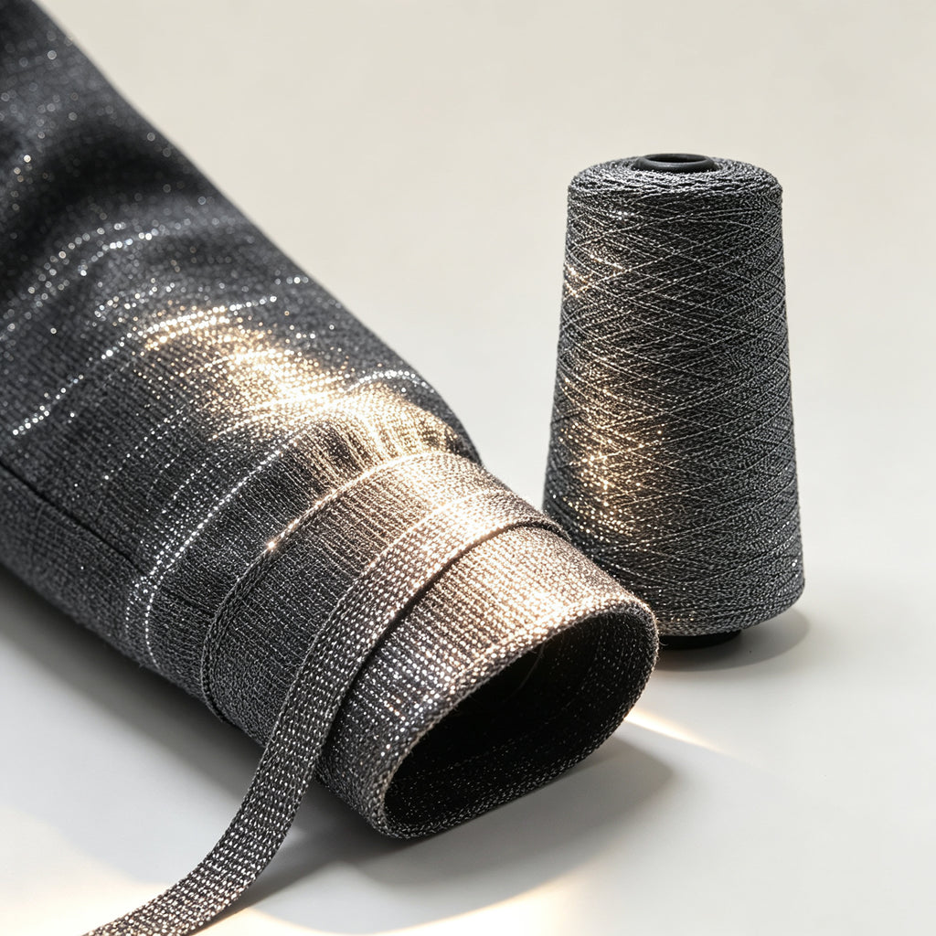 75D Polyester Reflective Twisted Yarn with 0.25mm Reflective Strip | High Visibility Thread for Embroidery & Garment Sewing