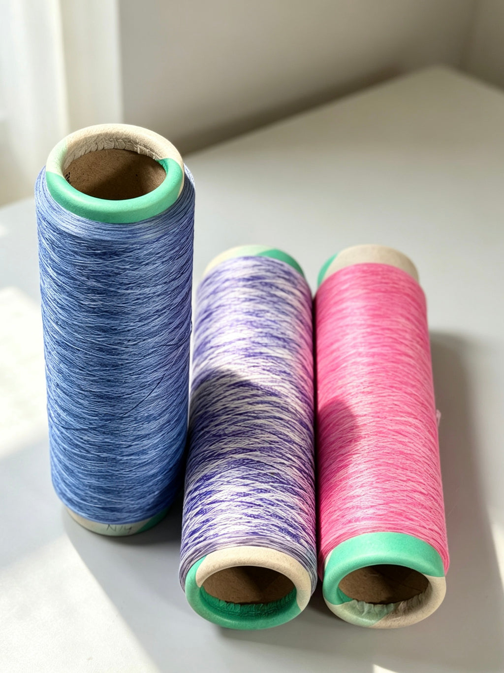 150D Polyester Twisted Space-Dyed Yarn  – Multi-Color Textured Effect | Custom Color & Spec | 1kg/Cone