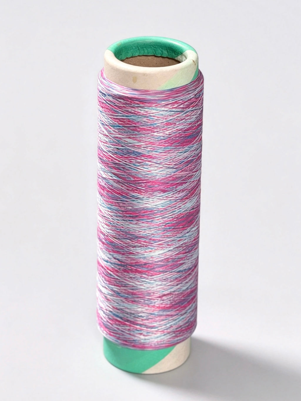 150D Polyester Twisted Space-Dyed Yarn  – Multi-Color Textured Effect | Custom Color & Spec | 1kg/Cone