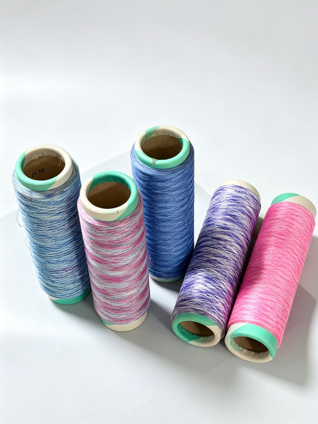 150D Polyester Twisted Space-Dyed Yarn  – Multi-Color Textured Effect | Custom Color & Spec | 1kg/Cone